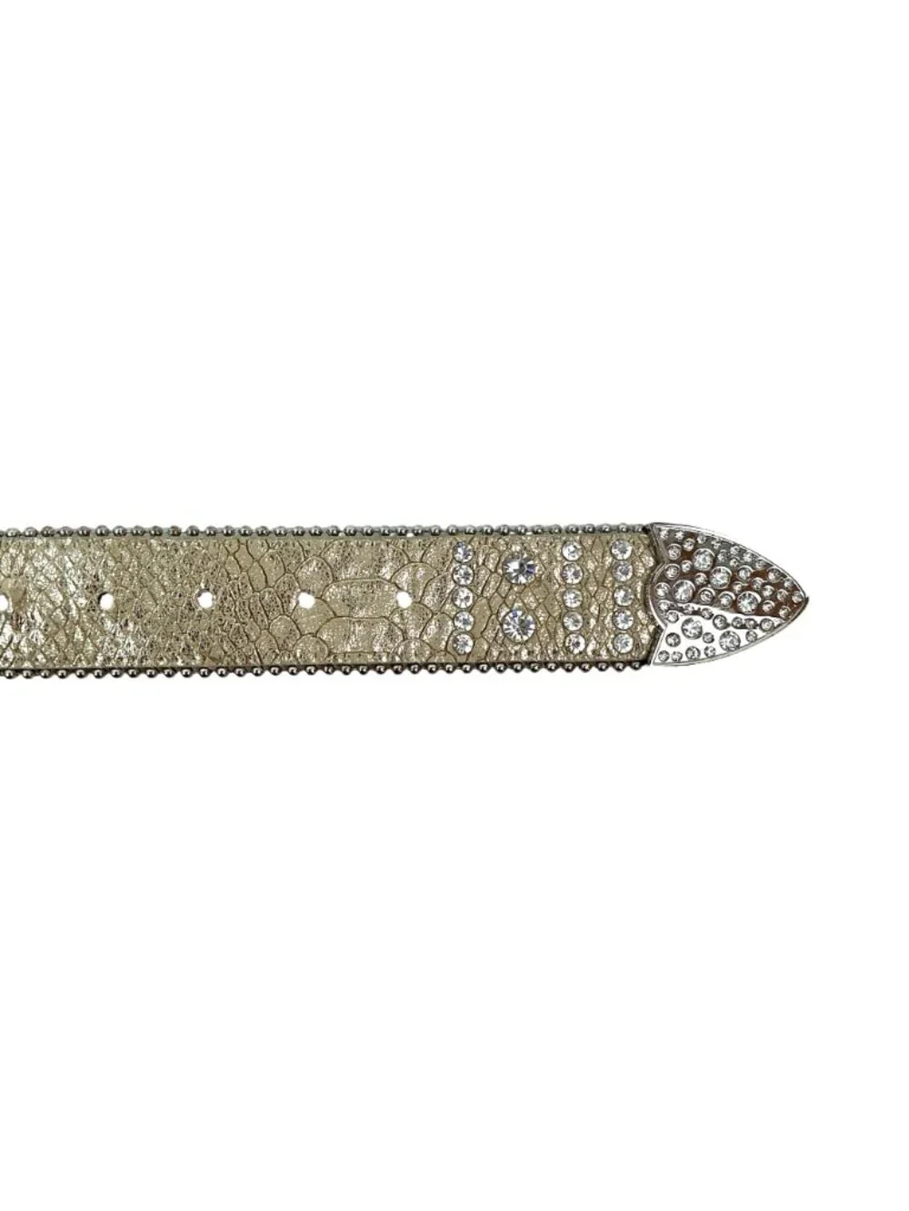 New Western Bling Rhinestone Studded Belt With Silver Buckle Womens Small Metall